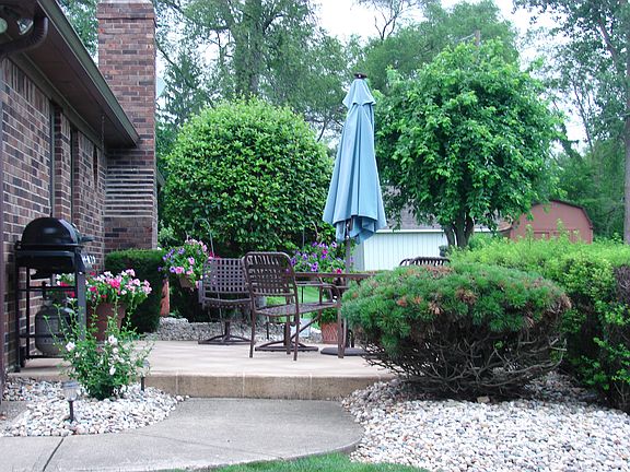 Back patio and entry