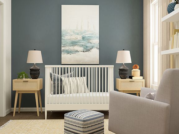 The secondary bedrooms are a great space for a nursery.