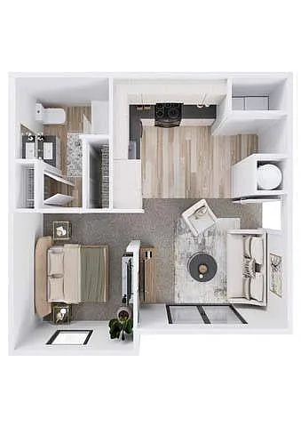 Floor plan Open 1x1