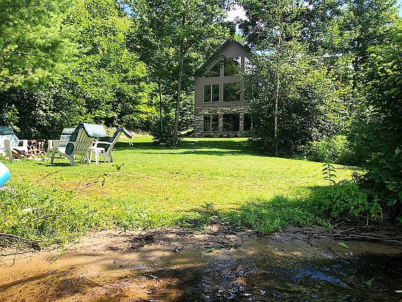 Lawn and waterfront