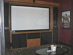 105 inch screen in secluded Media Room