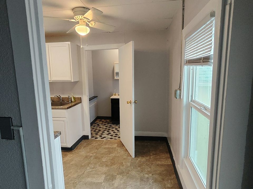 Kitchen into the bathroom