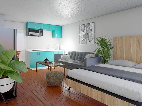 Experience stylish urban living in this chic studio apartment.