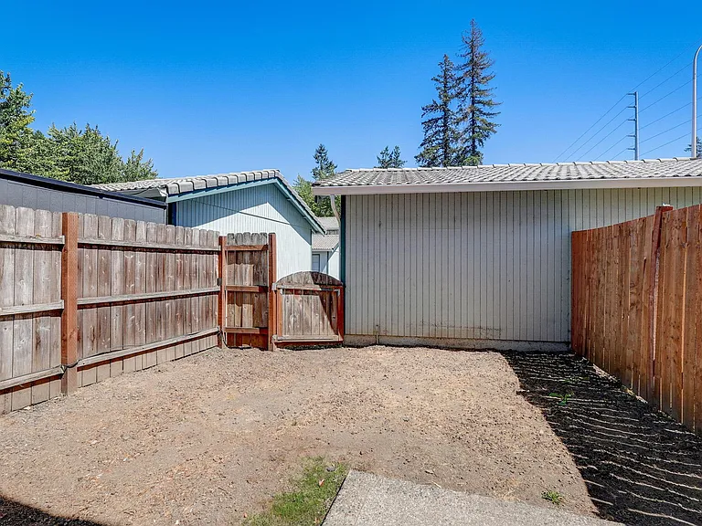 Fenced backyard available to most units