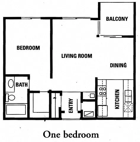 Floor plan 1 Bedrooms 1 Bathrooms