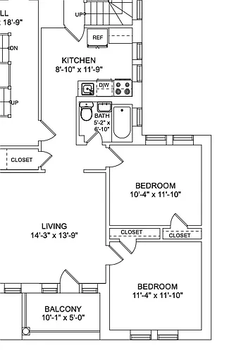Floor plan 2 Bedroom