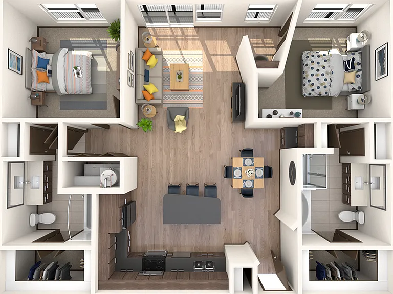 2 Bedroom | 2 Bath | 1074 SF 2 Bedroom | 2 Bath | 1074 SF
