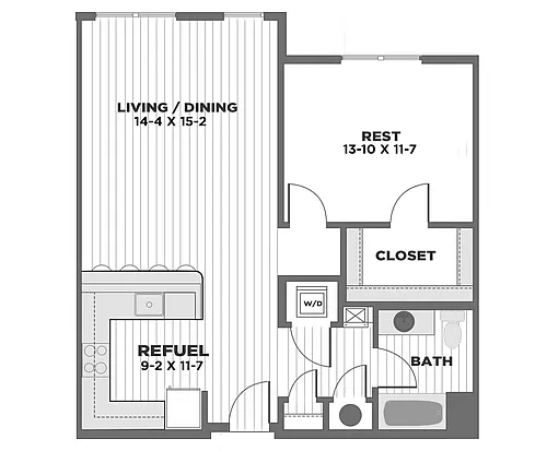 Floor plan mA1B Income Restricted