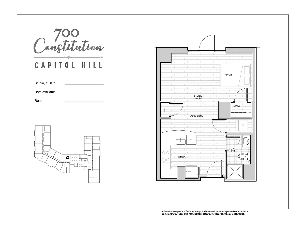 Floor plan 0B 1B T26