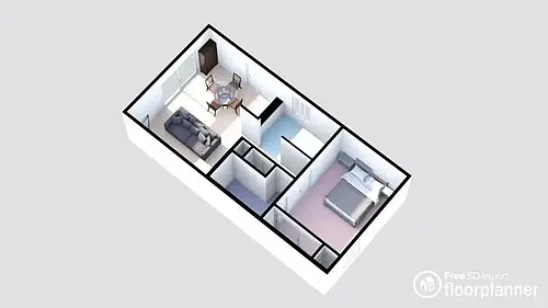 Floor plan 1 Bdr 1 Bath R