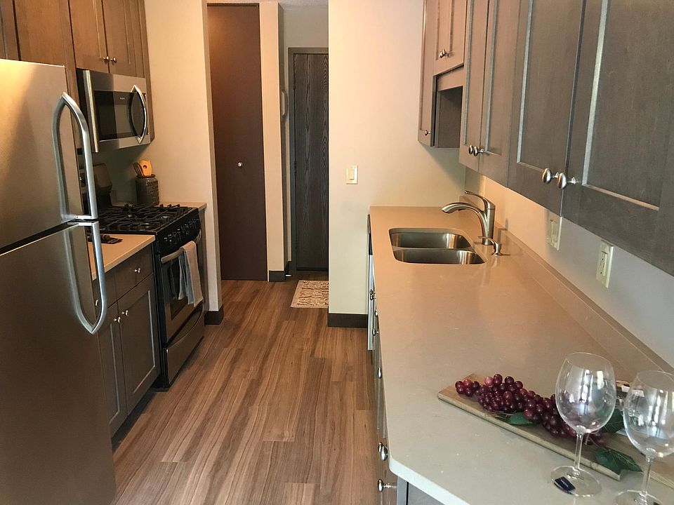 Ample cabinet and countertop space
