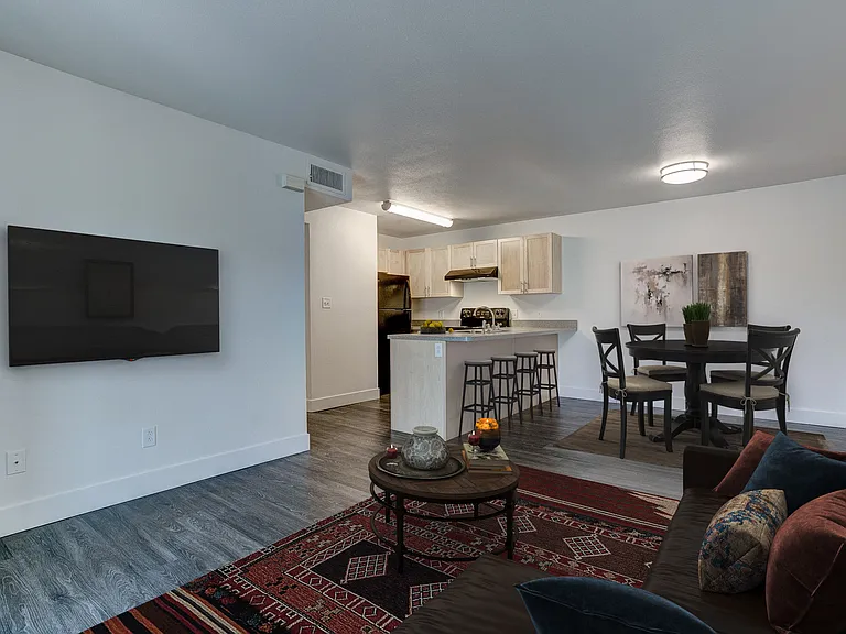 Two Bedroom Living and Dining Areas