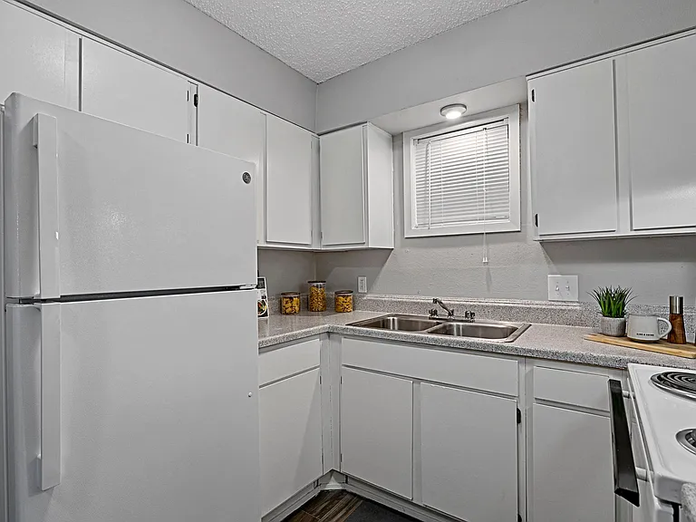 Bright, functional kitchen space with plenty of storage and counter space.