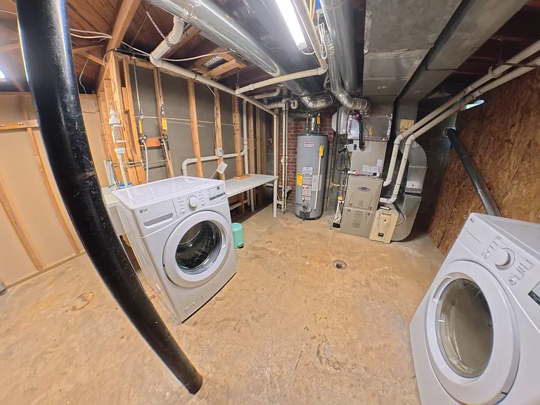 Mechanical room and laundry machines