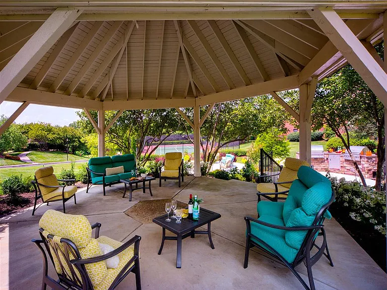 Outdoor gazebo and lounge area