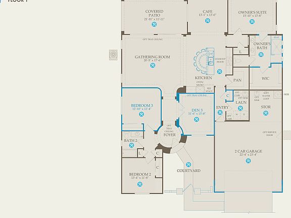 Serenity Floor Plan, Quick Move-in Home, Floor 1
