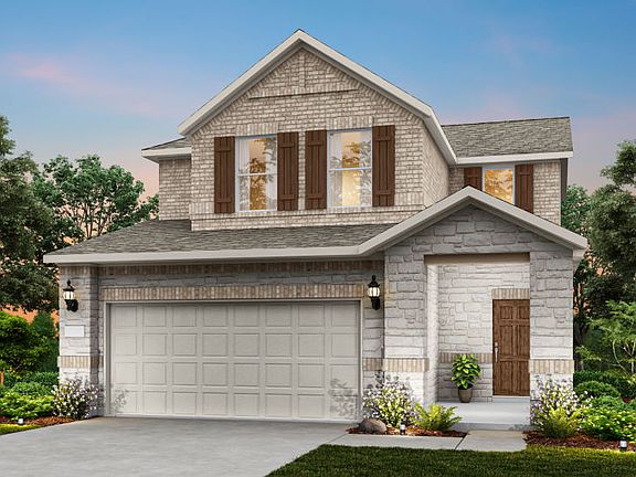 The Crested Butte, a two-story home with 2-car garage, shown with Home Exterior X