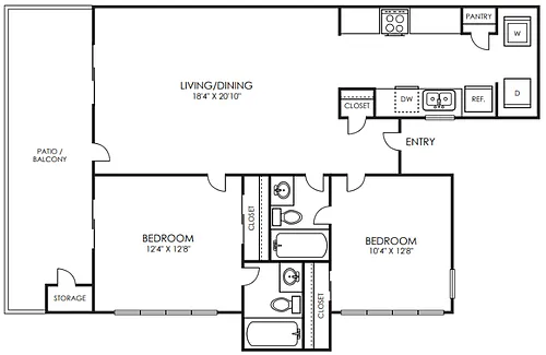 Floor plan B1 Renovated