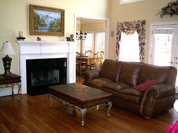 Hardwood two story family room