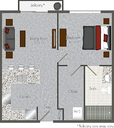 Mid Main Lofts - 1 - 1 Beds - 1 Baths - 576 Sq. ft.