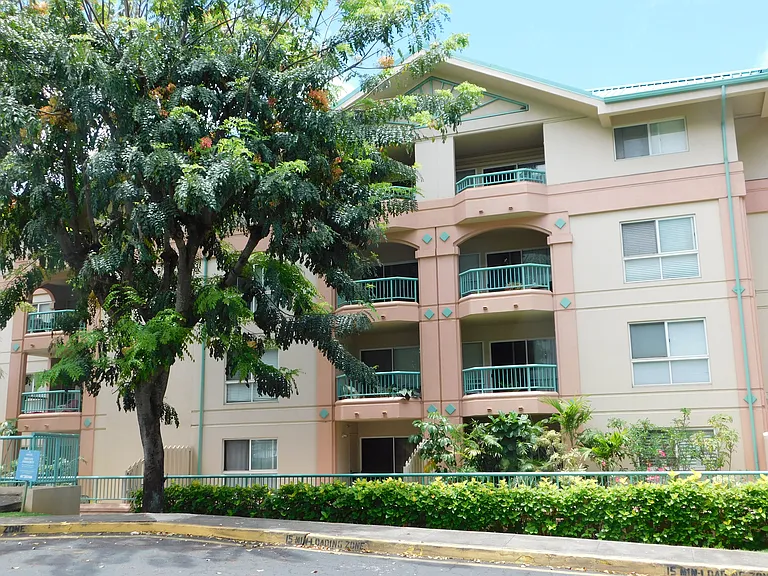 Tree-top third floor unit with lanai (plus storage).