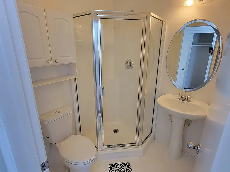 bedroom downstairs has a full bathroom. Could also be used as an office.