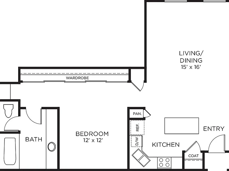 The Rice - A10 - 1x1 - 1 Beds - 1 Baths - 891 Sq. ft.