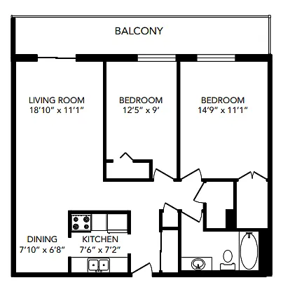 Floor plan Two Bedroom