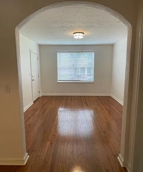 View of living room from dining area