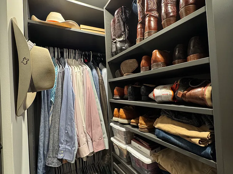 Master bedroom custom walk in closet