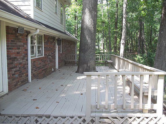 Private wood deck off Family Room