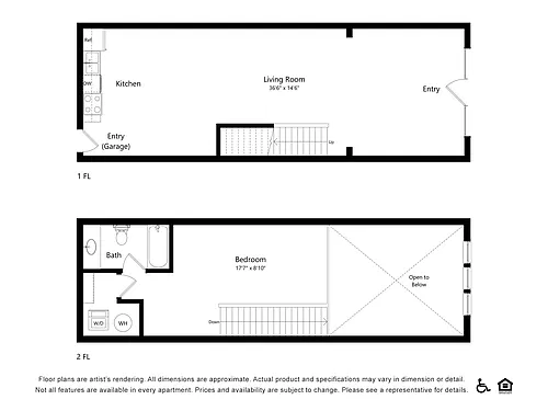 Floor plan Burnside Live/Work A