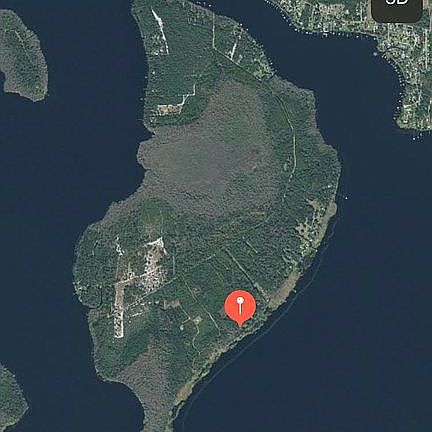 Satellite photo of island