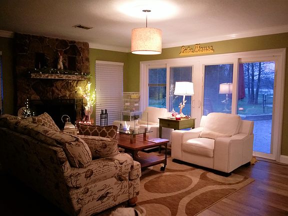 living room lake view