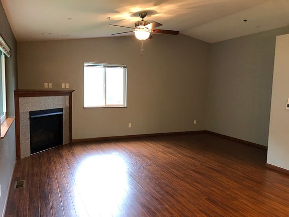 Upstairs living room with gas fireplace