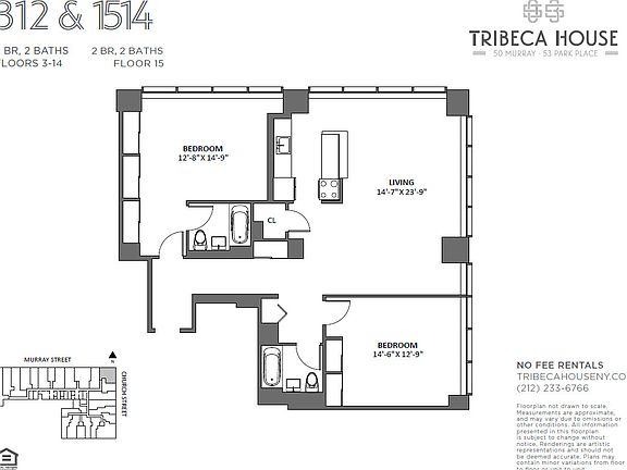 2nd image of 50 Murray St APT 1514