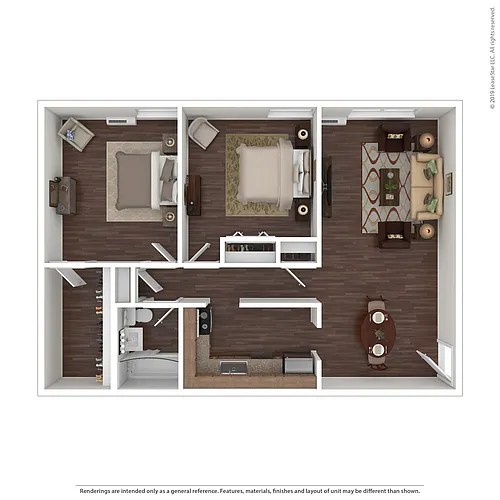 Floor plan Two Bedroom Standard