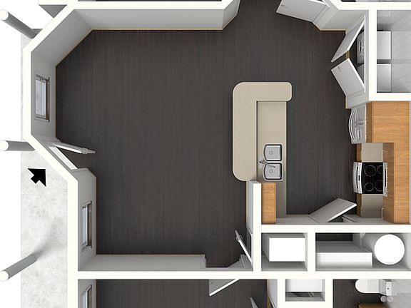 3D Unfurnished View 3D Unfurnished View