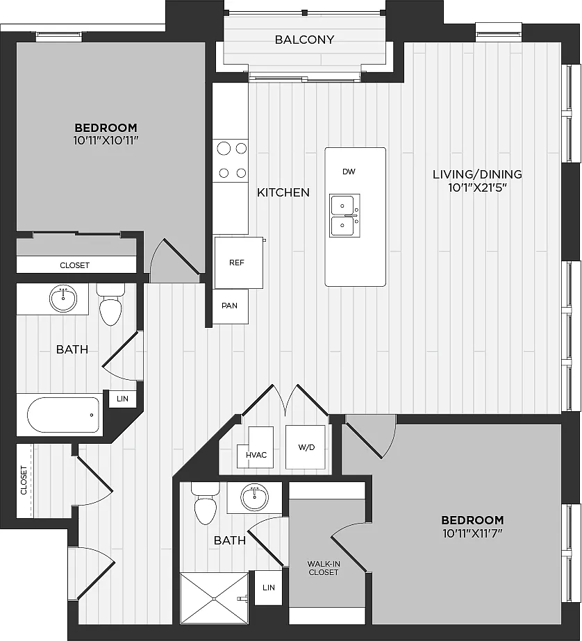Floor plan 2 Bed/2 Bath-D5_1