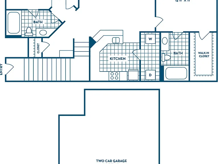 2 Bedroom | 2 Bath | 985 SF | Attached Garage 2 Bedroom | 2 Bath | 985 SF | Attached Garage