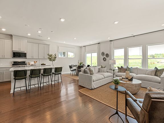 There s plenty of space for the whole family in the Johnson s bright, open living area.