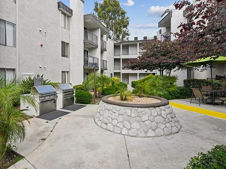 Courtyard with grill area