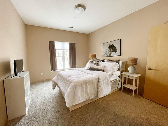 One bedroom with a large walk in closet.