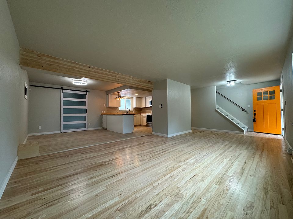Living room, stairs to second floor