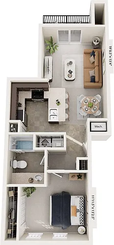 Floor plan One Bedroom
