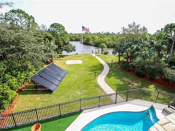 View front the waterfront side of home