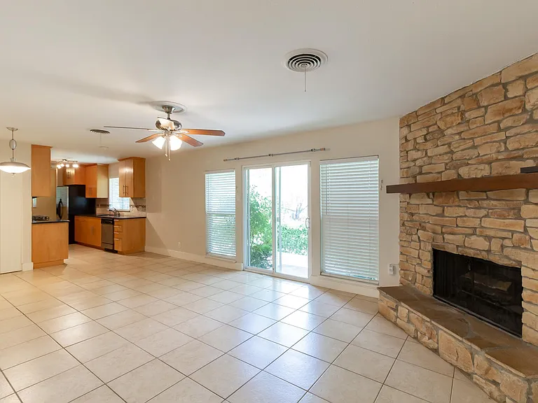 back living area/dining/kitchen