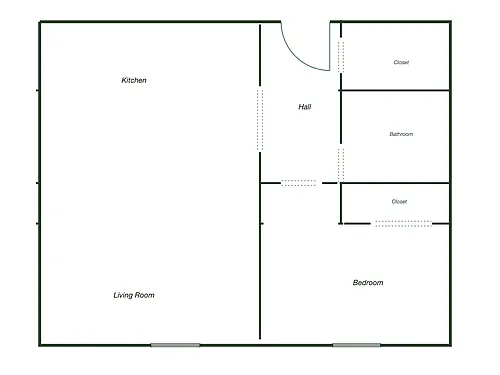 Floor plan 1 bed