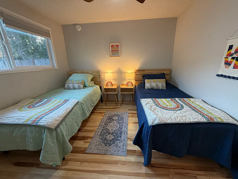 Second option for back bedroom: 2 adorable twin beds. All bedding included.