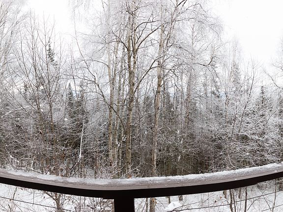 Private deck with panoramic views of Chugach mountain range